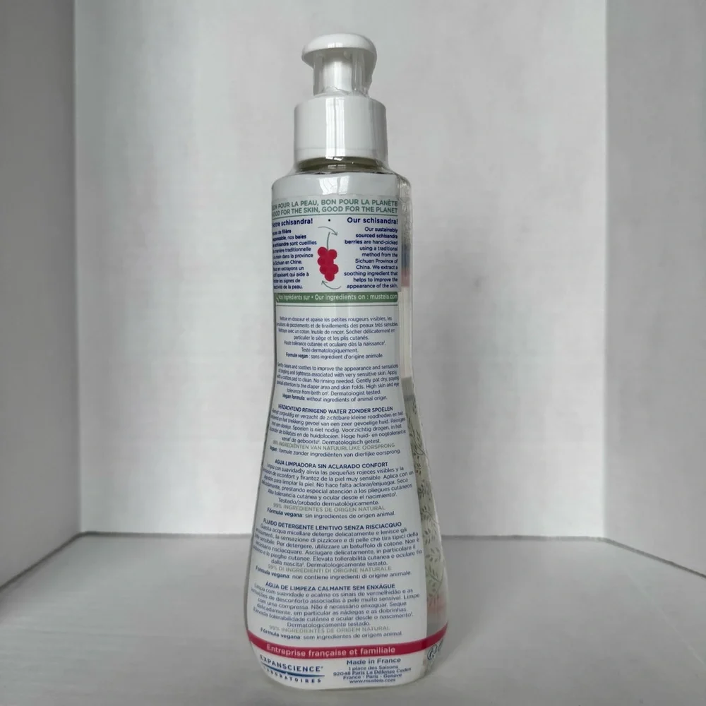 New Mustela No Rinse Soothing Cleansing Water Very Sensitive Skin 10.14 oz Baby - Picture 5 of 13